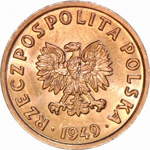 5 groszy 1949, czerwone, mennicze