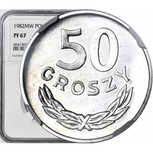 50 pennies 1982, mintage 5 thousand, LUSTRUSTED