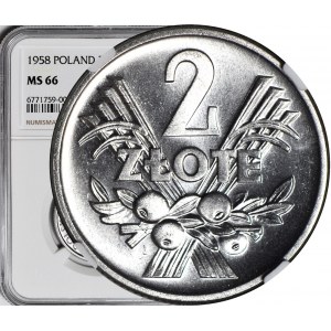 2 gold 1958, Berry, mint