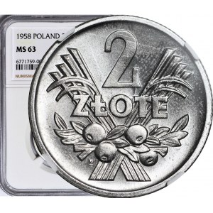 2 gold 1958, Berry, mint