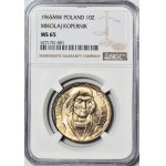 RRR-, 10 złotych 1965, DUŻY Kopernik, niski nakład, menniczy, CAŁY TRAWNIK