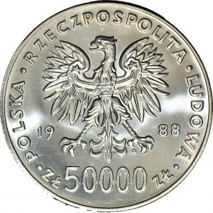 50.000 złotych 1988, Piłsudski, mennicze