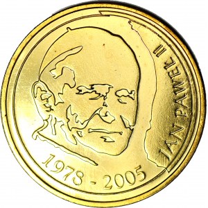 RRR-, Medal 2005, Jan Paweł II, TOTUS TUUS, Mennicza Warszawska, tombak złocony, b. rzadki
