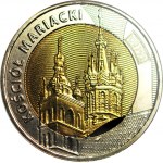 R-, 5 złotych 2020, Kościół Mariacki DESTRUKT, błąd wykrojnika krążka wewnętrznego