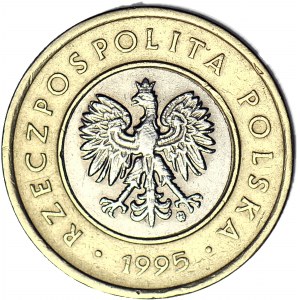 RR-, 2 złote 1995, DESTRUKT, ODWROTKA 180 stopni