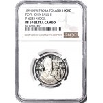 100.000 złotych 1991, Jan Paweł II, popiersie na tle ołtarza, PRÓBA NIKIEL