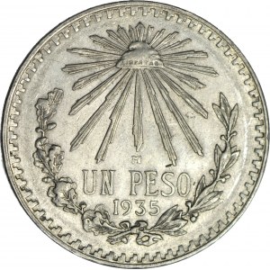 Mexico, 1 peso 1935, Ag