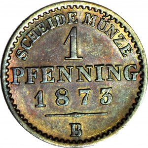 Nemecko, Brandenbursko-Prusko, Wilhelm I, 1 Fenig 1873 B