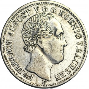 Nemecko, Sasko, Frederick August II, 1/3 thaler 1853 F, Dresden