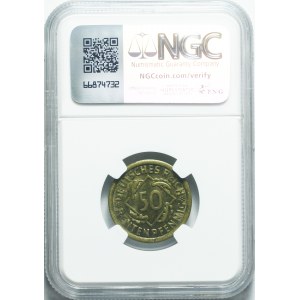 Niemcy, Republika Weimarska, 50 pfennig 1923 F, bardzo ładne