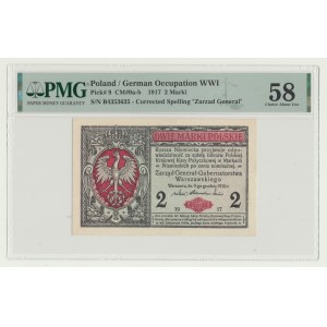 2 marki 1916, Generał, seria B, bez złamań