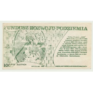 Solidarność, 100 zloty 1985, Rzeczpospolita Solidarna, FRP AK S. Rowecki Grot, OFFSET