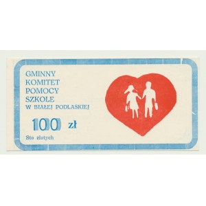 Cegiełka 100 złotych Komitet Pomocy Szkole w Białej Podlaskiej
