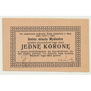 Myślenice, 1 korona 1919