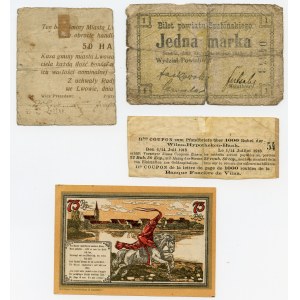 Lot de 4 : notgelds + bon d'intérêt