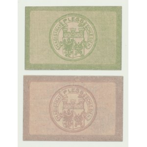Pszczyna 10 i 50 fenigów 1920, zestaw 2 szt.