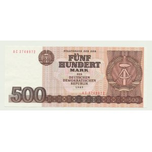 Niemcy, DDR, 500 marek 1985, ser. AC