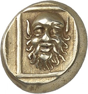 GRÈCE ANTIQUE - GREEK Éolide, Lesbos (île de). Hecté (1/6e de statère) ND (375-325 av. J.-C.), Mytilène.