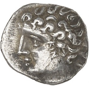 GAULE - CELTIC Massilia - Marseille. Obole tête à gauche, KIN en favoris ND (215-200 av. J.-C.), Marseille.