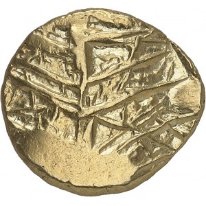 GAULE - CELTIC Calètes. Statère aux lignes entremêlées, classe II à la lyre ND (IIe s. av. J.-C.).