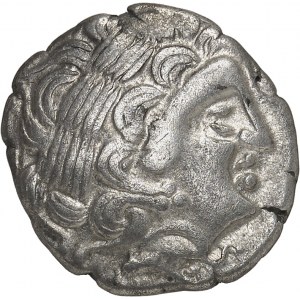 GAULE - CELTIC Aulerques Diablintes. Statère à la situle, classe II, en argent allié ND (Ier s. av. J.-C.).
