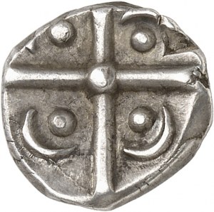GAULE - CELTIC Longostalètes. Drachme, série précoce aux lunules, à la chevelure aux mèches ovoïdes ND (240-190 av. J.-C.).