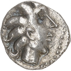 GAULE - CELTIC Arvernes. Quinaire lourd ou drachme, type V imitation du type éduen à la lyre ND (Ier siècle avant J.-C.).