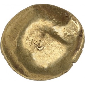 GAULE - CELTIC Ambiens / Belgium. Statère uniface, à l'exergue orné ND (second tiers du Ier siècle avant J.-C. et période pré-augustéenne).