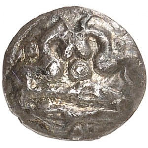 GAULE - CELTIC Ambiens / Ouest du Belgium. Lamellaire en argent, classe III aux chevaux affrontés, var. 6 ND (début du IIe tiers du Ier siècle avant J.-C.).