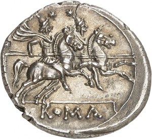 RÍMSKA REPUBLIKA Anonym. Denár ND (209-208 pred n. l.), Rím.
