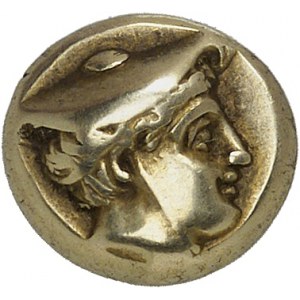 GRÈCE ANTIQUE - GREEK Éolide, Lesbos (île de). Hecté (1/6e de statère) ND (377-326 av. J.-C.), Mytilène.