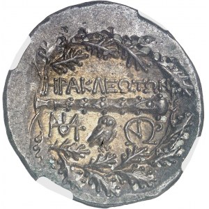 ANTIKES GRIECHENLAND - GREEK Ionien, Herakleia des Latmos. Tetradrachme, Varietät mit Eule ND (155-145 v. Chr.), Herakleia des Latmos.