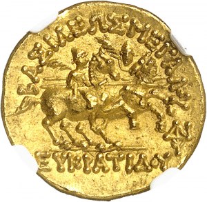 ANCIENT GREECE - GREEK Kingdom of Bactria, Eucratide I (171-135 B.C.). Statere ND (170-145 BC), Pushkalavati.