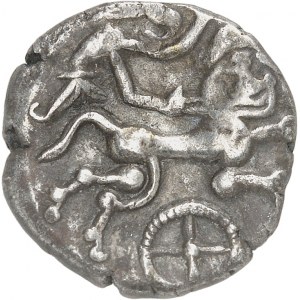 GAULE - CELTIC Riedones. Statère de billon à la rouelle, classe IV ND (Ier siècle avant J.-C.).