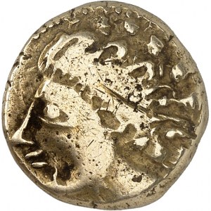 GAULE - CELTIC Arvernes. Statère à l’aurige au corps annelé ND (fin de la première moitié du IIe siècle avant J.-C.).