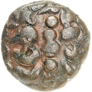 GAULE - CELTIC Nerviens. Bronze au rameau, anépigraphe, revers à la rouelle ND (première moitié du Ier siècle avant J.-C. et Guerre des Gaules).