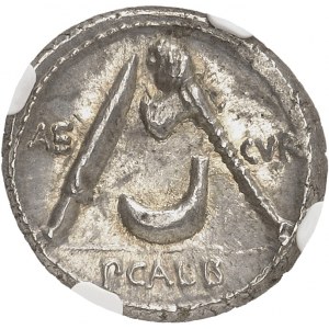 RÉPUBLIQUE ROMAINE - ROMAN REPUBLIC P. Sulpicius Galba, pontife. Denier ND (69 av. J.-C.), Rome.