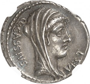ROMAN REPUBLIC Cassia, Q. Cassius Longinus. Denarius ND (55 BC), Rome.