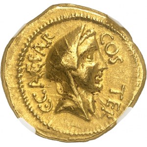 RÉPUBLIQUE ROMAINE - ROMAN REPUBLIC Jules César (60-44 av. J.-C.). Aureus ND (46 av. J.-C.), Rome.