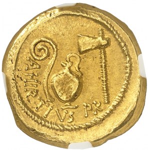 RÉPUBLIQUE ROMAINE - ROMAN REPUBLIC Jules César (60-44 av. J.-C.). Aureus ND (46 av. J.-C.), Rome.