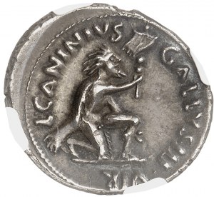 ROMAN EMPIRE - ROMAN Augustus (27 BC - 14 AD). Denarius with L. Caninius Gallus ND (12 B.C.), Rome.