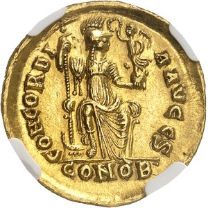EMPIRE ROMAIN - ROMAN Arcadius (395-408). Solidus ND (397-402), Constantinople, 6e officine.