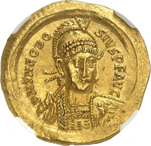 ŘÍMSKÁ ŘÍŠE - ŘÍMSKÝ Theodosius II (402-450), Solidus ND (408-420), Konstantinopol, 4. oficína.
