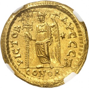 EMPIRE ROMAIN - ROMAN Zénon (476-491). Solidus ND, Atelier impérial non identifié.