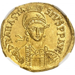 EMPIRE BYZANTIN - BYZANTINE Anastase Ier (491-518). Solidus 1er type ND, Constantinople, 1ère officine.