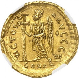 EMPIRE BYZANTIN - BYZANTINE Anastase Ier (491-518). Solidus 1er type ND, Constantinople, 8e officine.