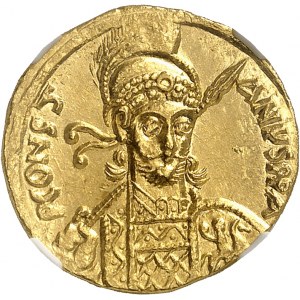 EMPIRE BYZANTIN - BYZANTINE Constantin IV (668-685). Solidus 4e type ND (681-685), Constantinople, 1ère officine.