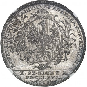 ALLEMAGNE - GERMANY Francfort (ville libre de). Thaler de convention 1772 PCB/Œ, Francfort-sur-le-Main.