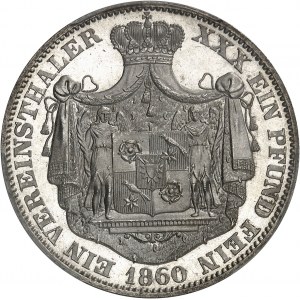 ALLEMAGNE - GERMANY Schaumbourg-Lippe, Georges Guillaume (1807-1860). Thaler 1860, B, Hanovre.