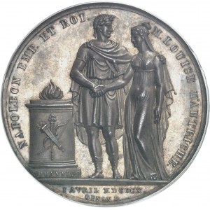 FRANCE - FRANCE Premier Empire / Napoléon Ier (1804-1814). Médaille, mariage de Napoléon avec Marie Louise d’Autriche, par Jouannin ND (1810), Paris.